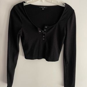 Black long sleeve top